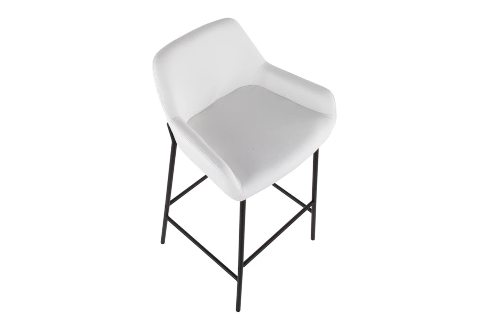Danny Black And White Faux Leather Bar Stool Set Of 2 - Image 5