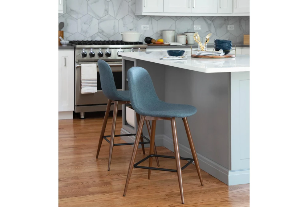 Peterson Blue Counter Stool Set Of 2 - Image 10