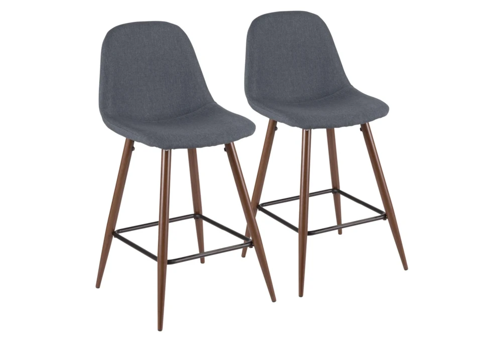 Peterson Blue Counter Stool Set Of 2