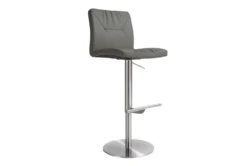 Pari Dark Grey Vegan Leather Adjustable Stool