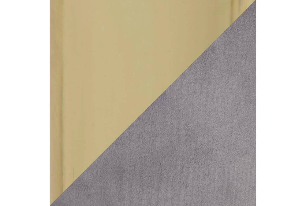 46" Grey Velvet Bench With Gold Metal Legs - Image 6