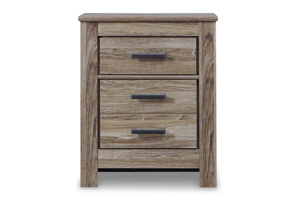 Zene Brown 2 Drawer Nightstand - Image 2