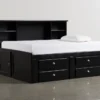 Summit Black Full Bookcase Daybed Bed With 2- Drawer Captains Trundle