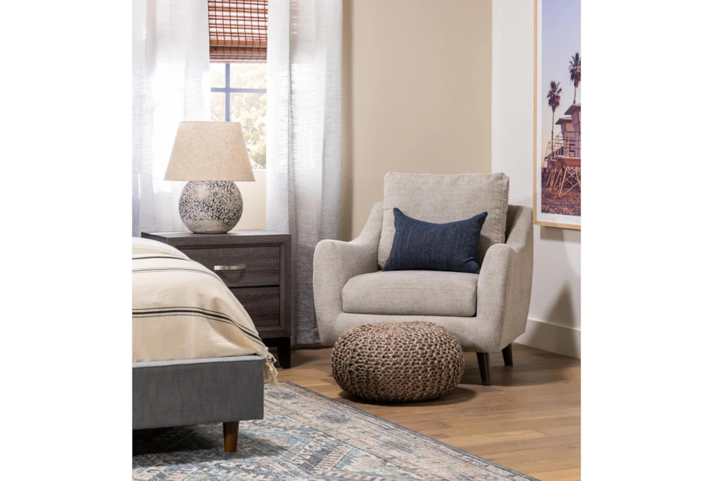 Pouf- Charcoal Jute - Image 3