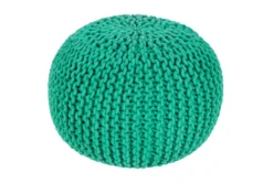 Pouf-Cabled Emerald