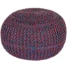 Pouf-Cabled Amethyst