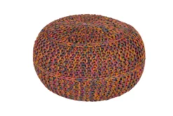 Pouf-Multicolor Gold