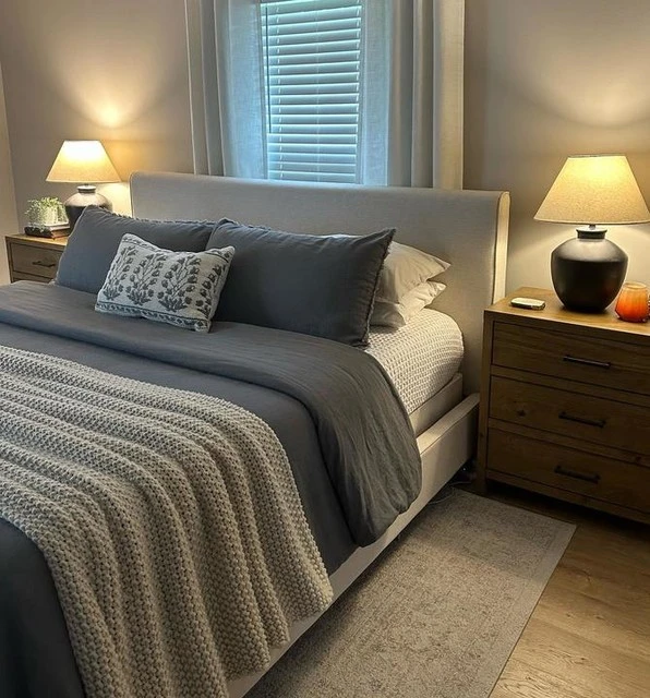 Dean Charcoal Full Upholstered Panel Bed - Image 12