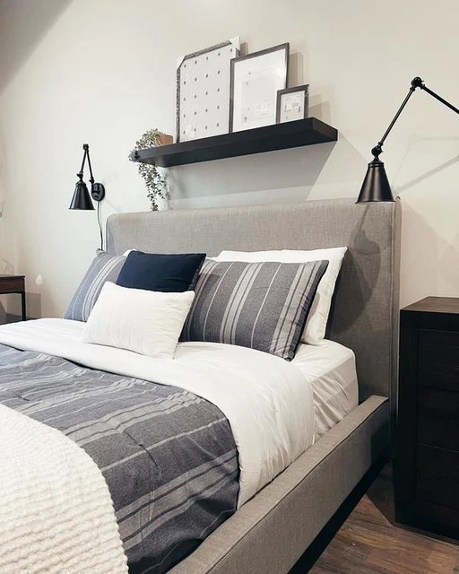 Dean Charcoal Full Upholstered Panel Bed - Image 13