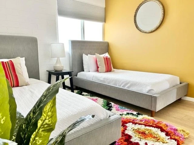 Dean Charcoal Twin Upholstered Panel Bed - Image 8